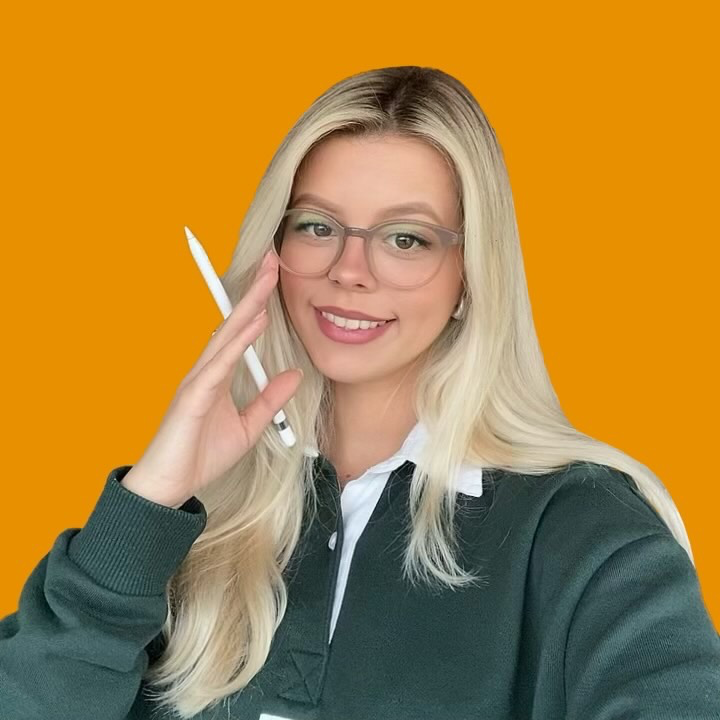 Retrato de Gosia Kosel com lápis digital
